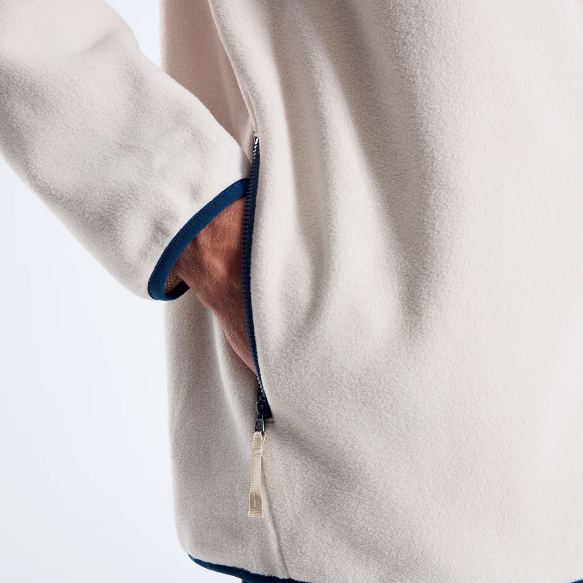 Men's Berghaus Trango Mountain Fleece in White/Dark Blue