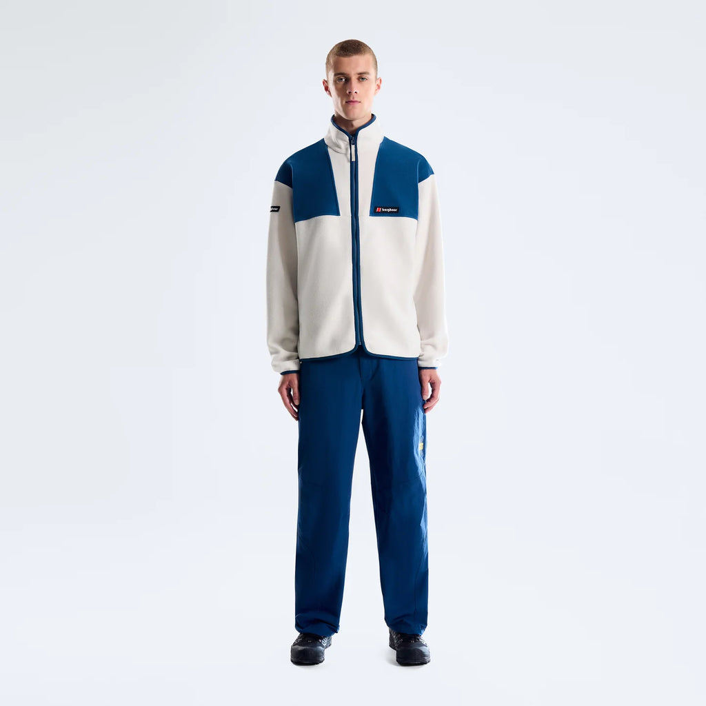 Men's Berghaus Trango Mountain Fleece in White/Dark Blue