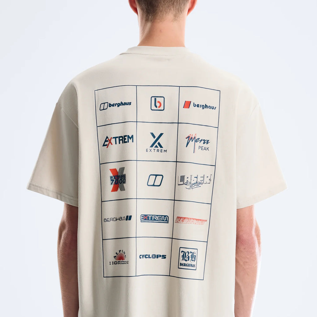 Men's Berghaus Trango Mountain Logo Tee in White/White