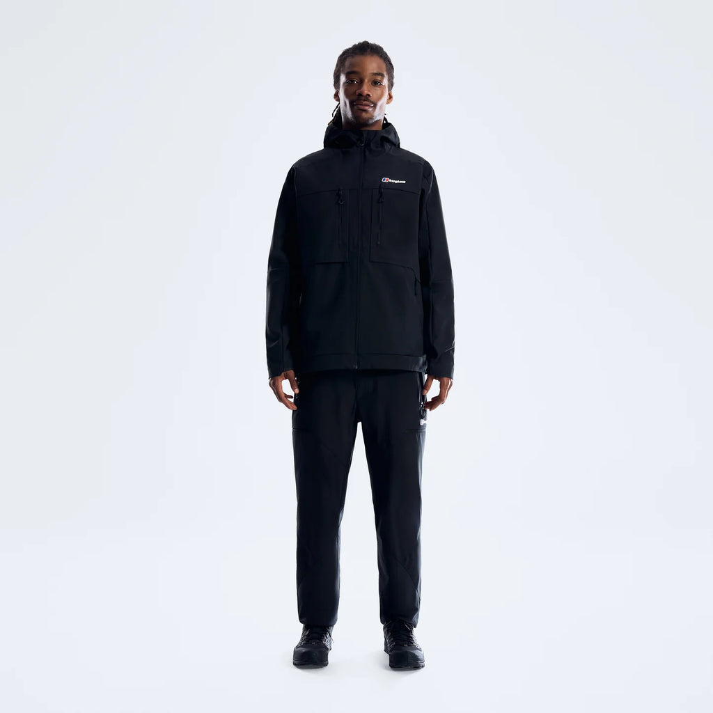 Men's Berghaus Vantashell Jacket & Pant in Black Black Tracksuit Set