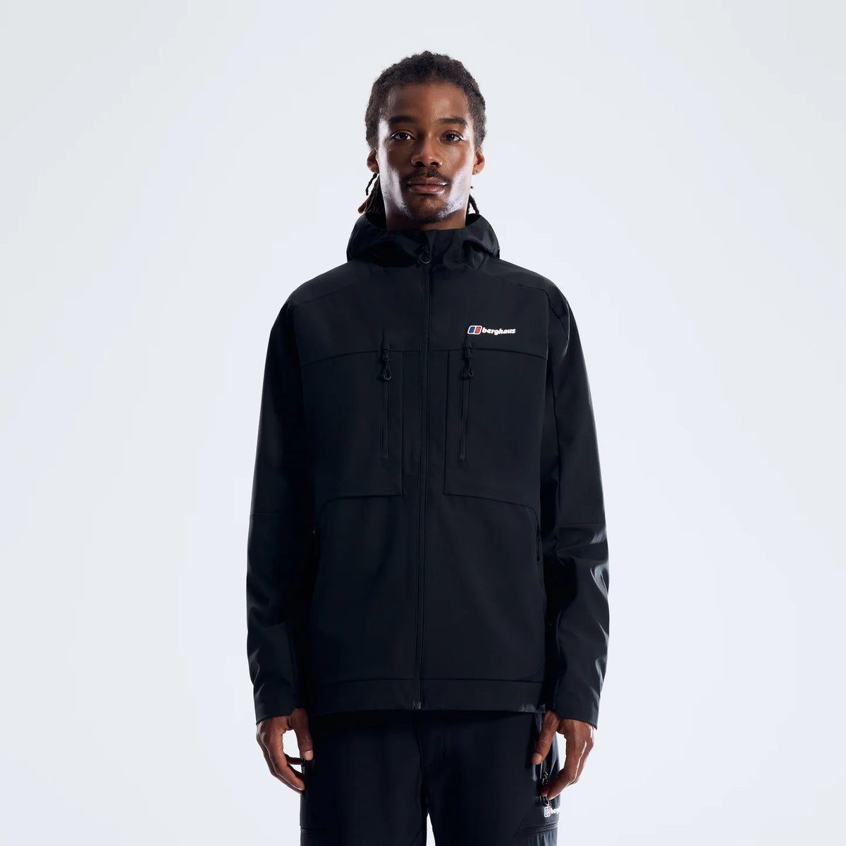 Men's Berghaus Vantashell Jacket & Pant in Black Black Tracksuit Set