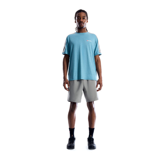 Men's Berghaus Farndale Tech Tee Genetic Blue Polar &  Wavertree Short in Grey Set