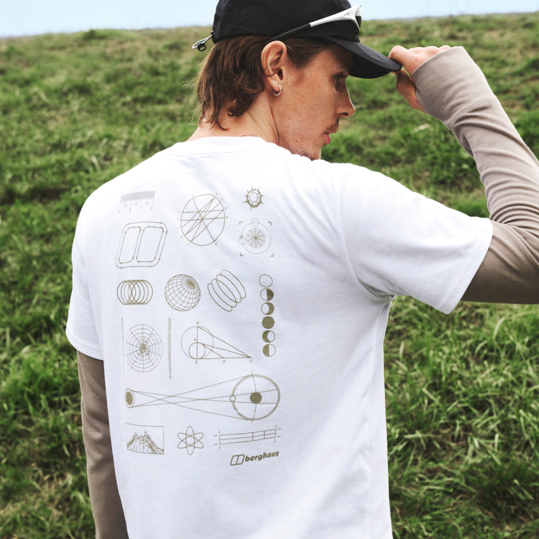 Men's Berghaus White Geo-Mountaintry Essential T Shirt — view 4