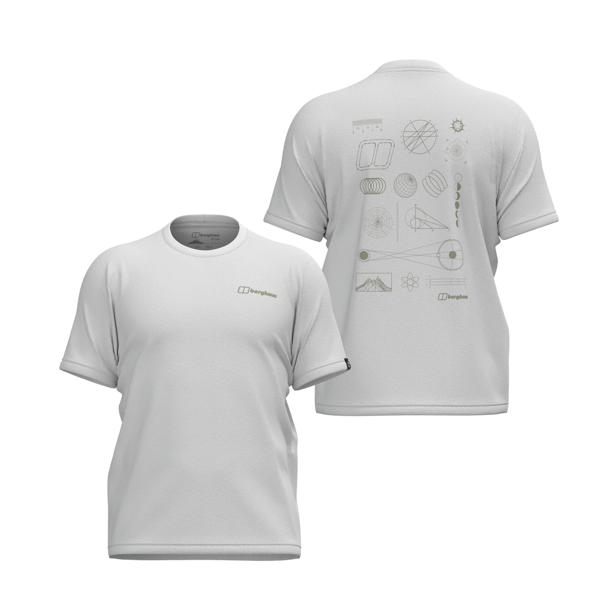 Men's Berghaus White Geo-Mountaintry Essential T Shirt — view 2
