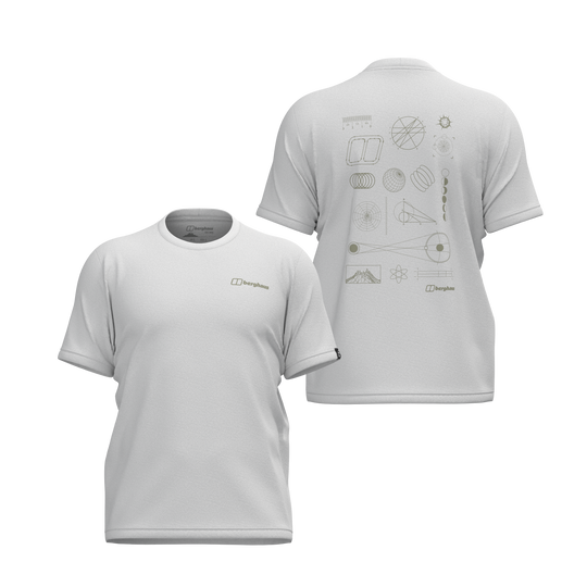 Men's Berghaus White Geo-Mountaintry Essential T Shirt
