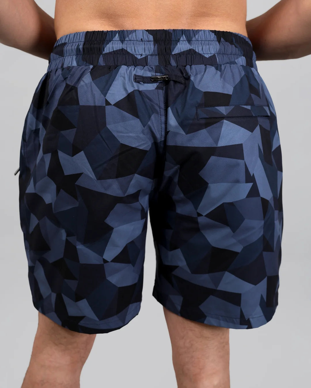 Men's Catini Astratto T-Shirt in White / Navy & Astratto Shorts in Navy Set — view 4