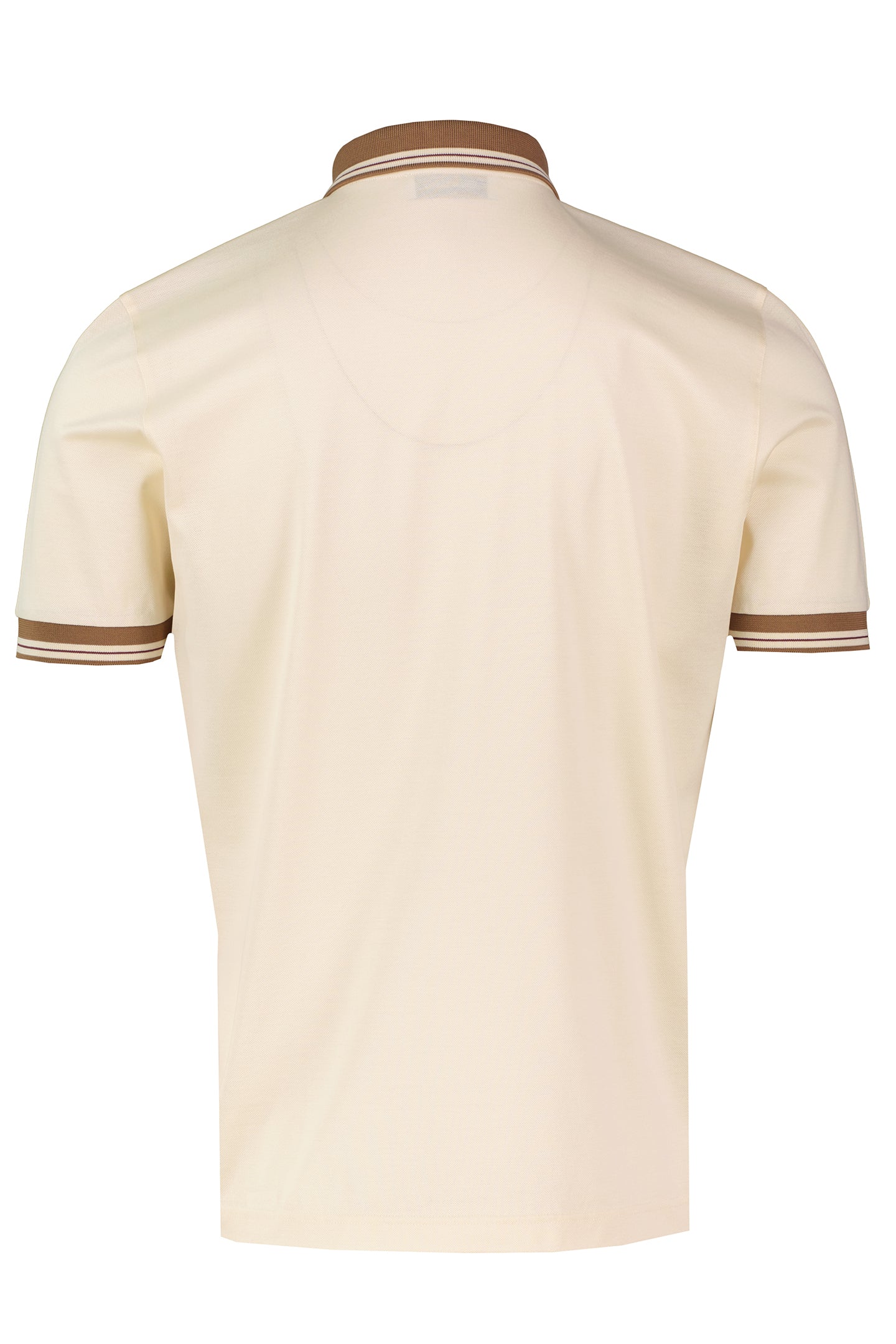 Men's Gran Sasso Beige Mercerised Zip Polo Shirt - image 3