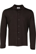 Men's Gran Sasso Brown Long Sleeve Knitted Shirt