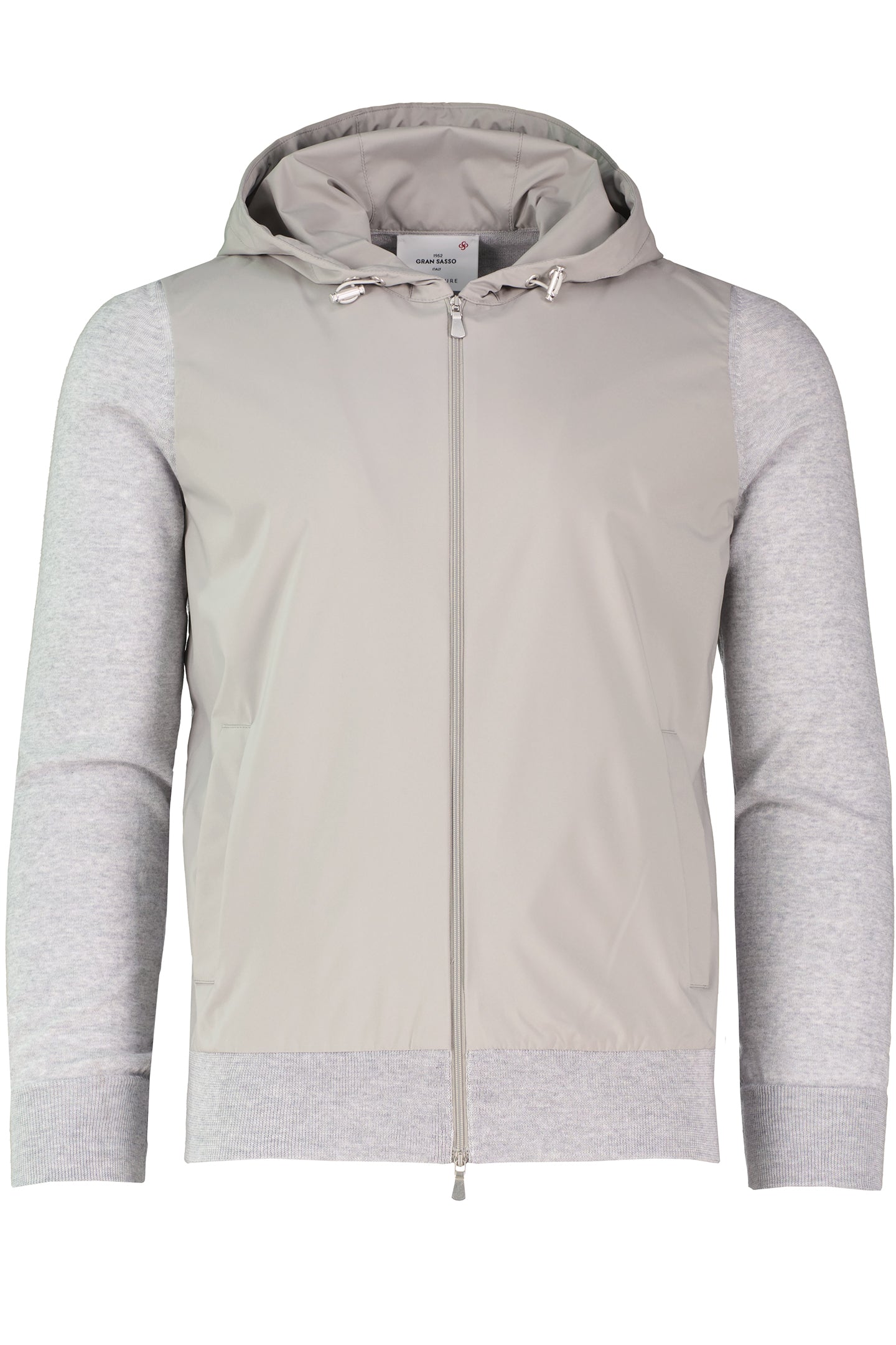 Men's Gran Sasso Grey Hoodie Hybrid Jacket