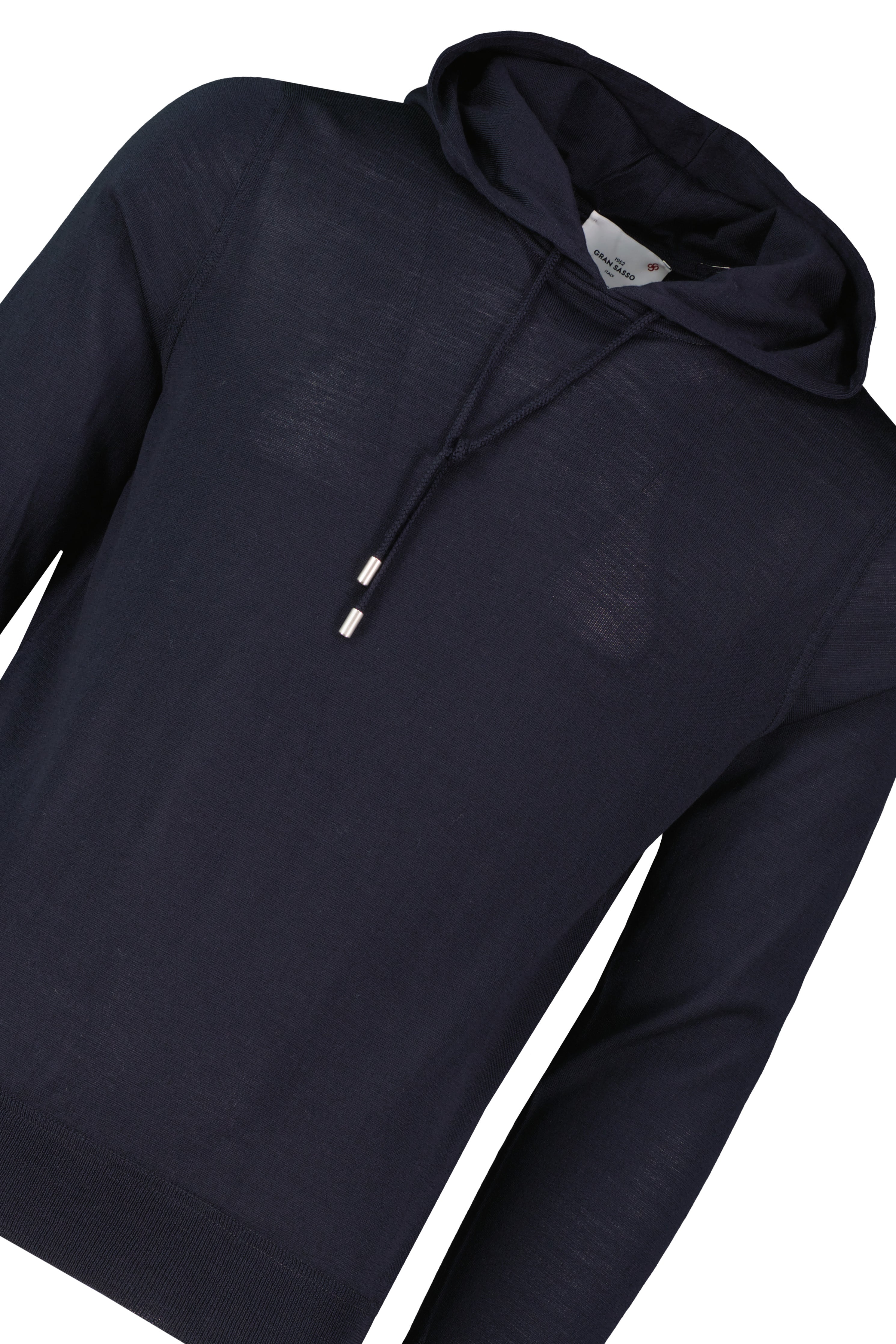 Men's Gran Sasso Navy Knitted Hoodie — view 3