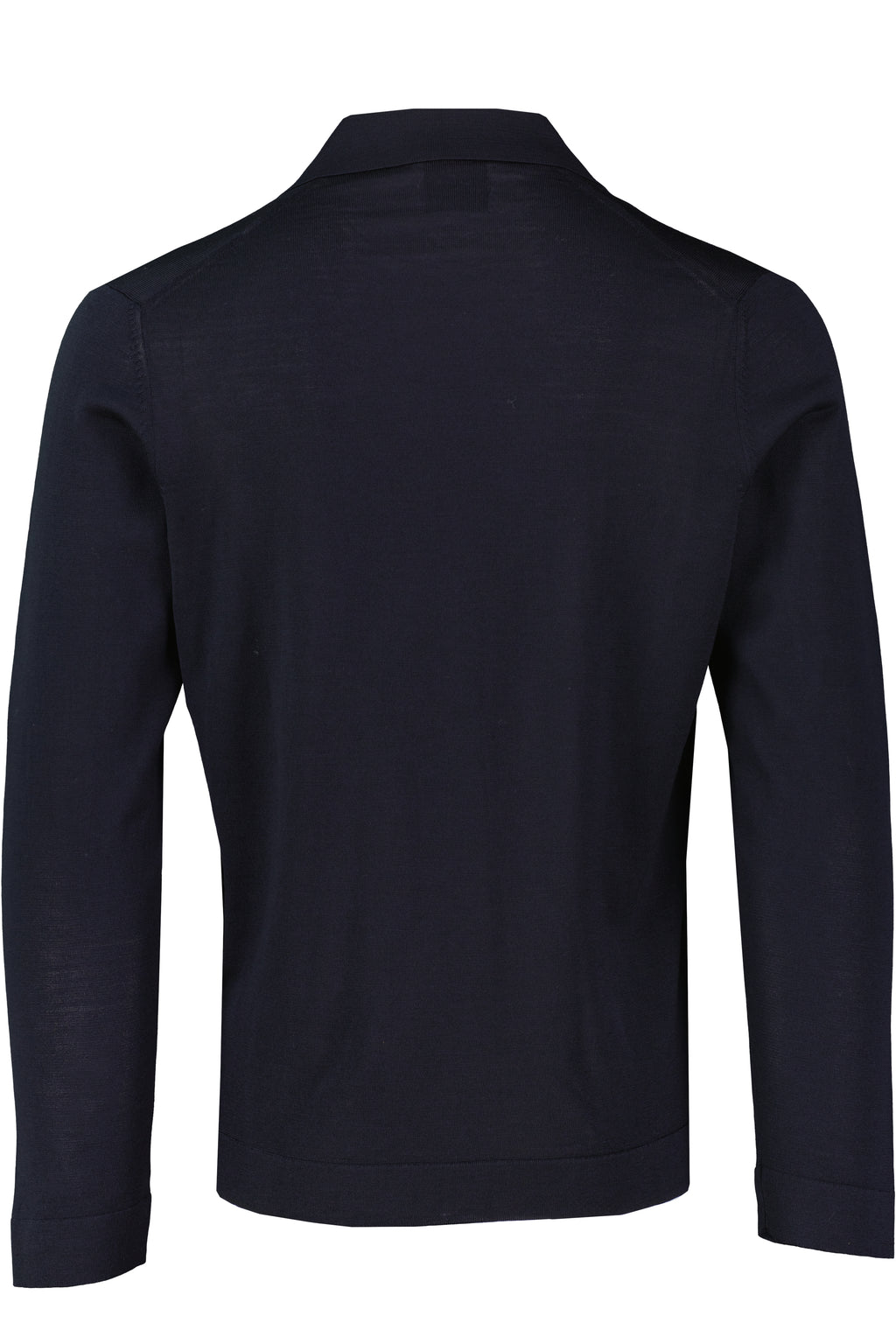 Men's Gran Sasso Navy Long Sleeve Knitted Shirt