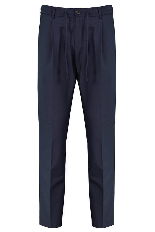 Men's Gran Sasso Navy Technical Drawstring Trouser