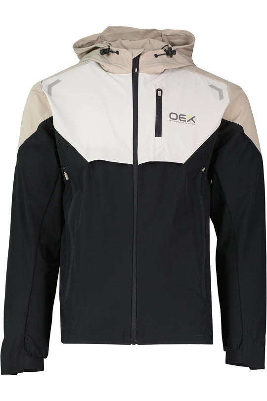 Men's OEX Bachar Black Taupe Tracksuit Jacket