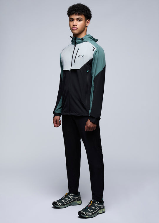 Men's OEX Green Black Bachar Tracksuit Jacket & Pant Tracksuit Set