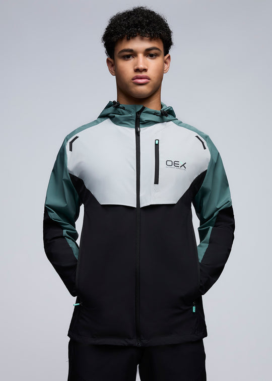 Men's OEX Green Black Bachar Tracksuit Jacket