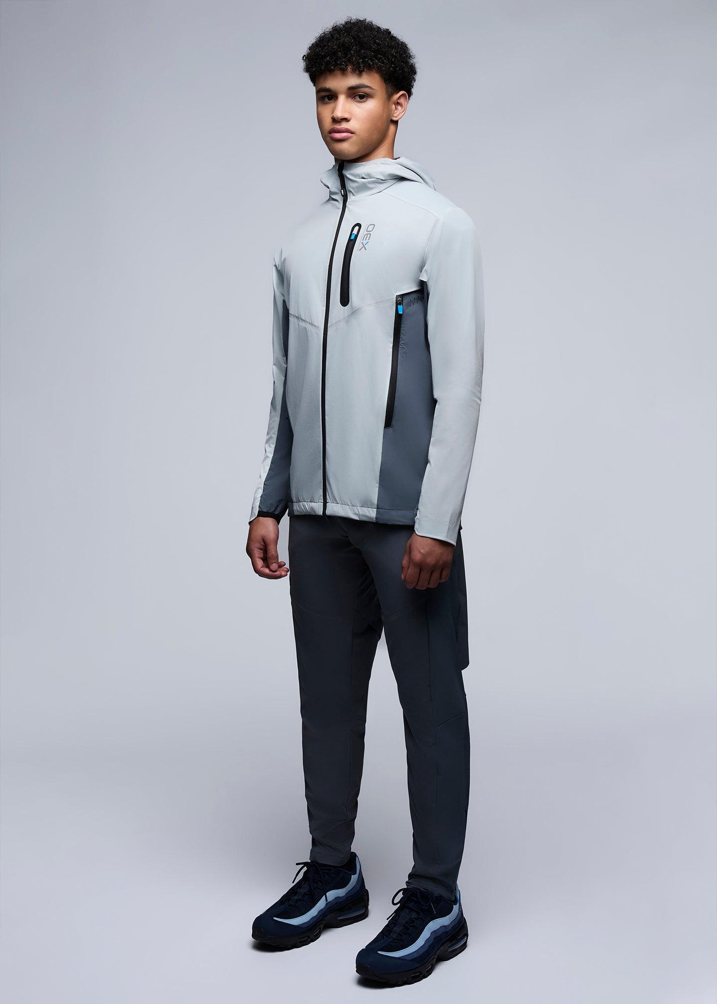 Men's OEX Light Grey Aspect Tracksuit Jacket — view 2