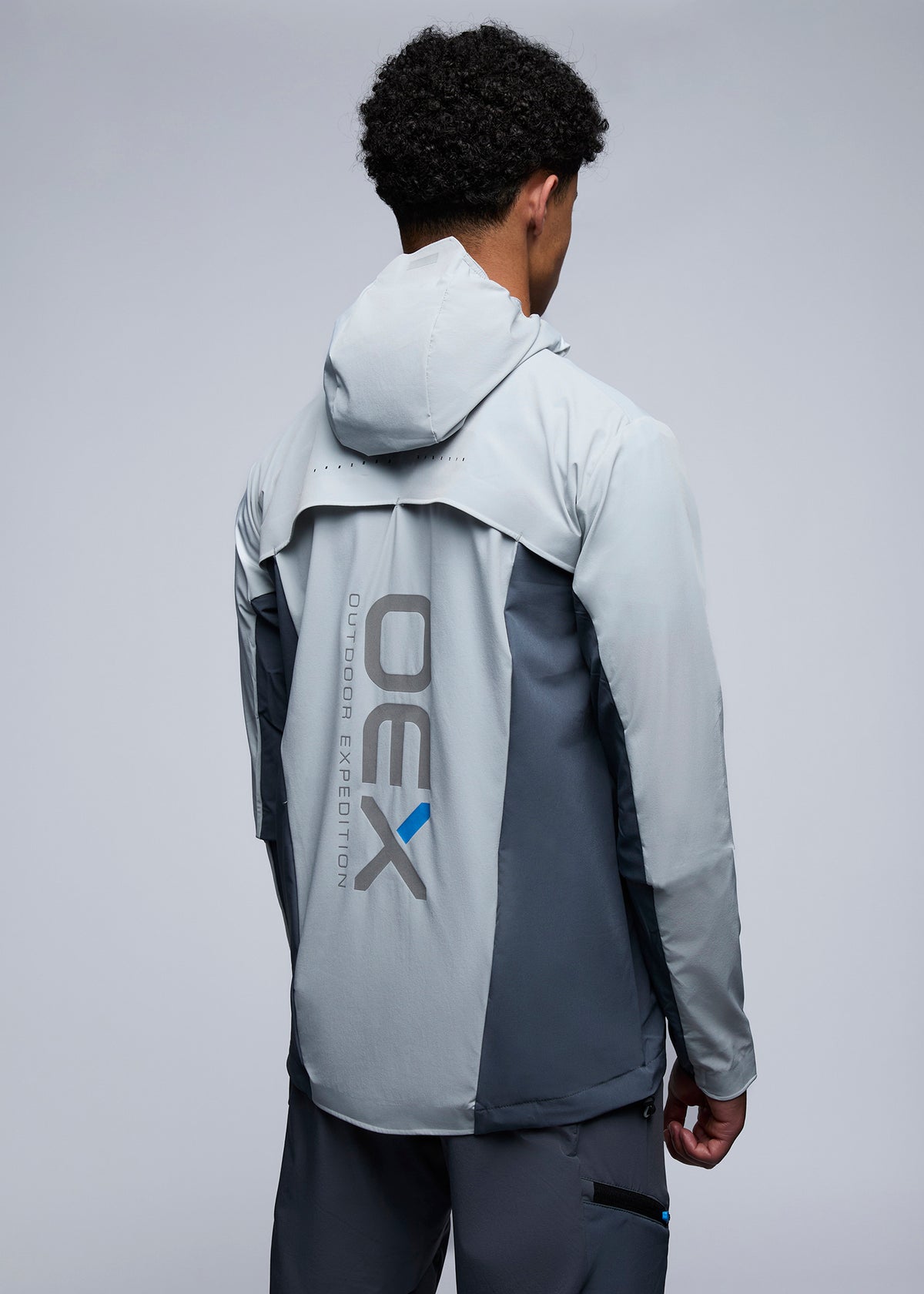 Men's OEX Light Grey Aspect Tracksuit Jacket — view 5