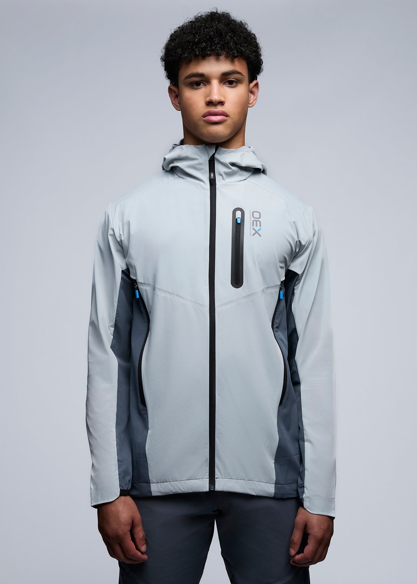 Men's OEX Light Grey Aspect Tracksuit Jacket