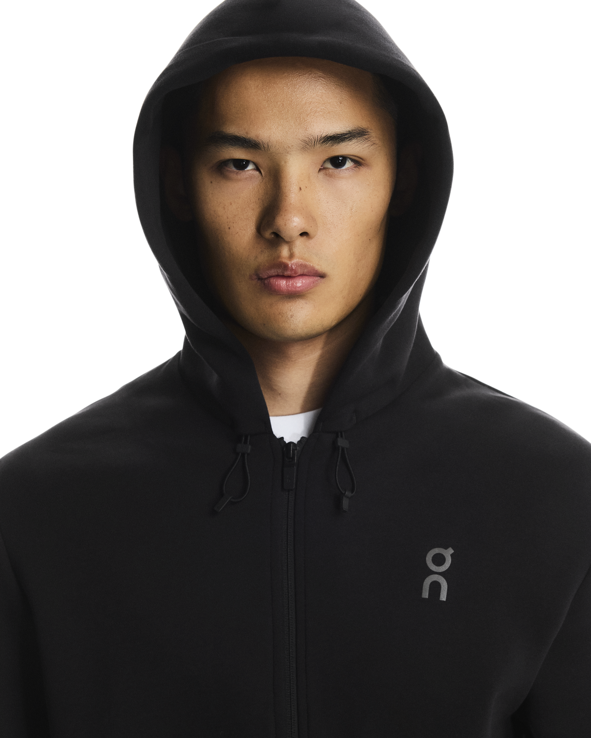 Men's On Running Black Focus Tech Zipped Hoodie — view 2