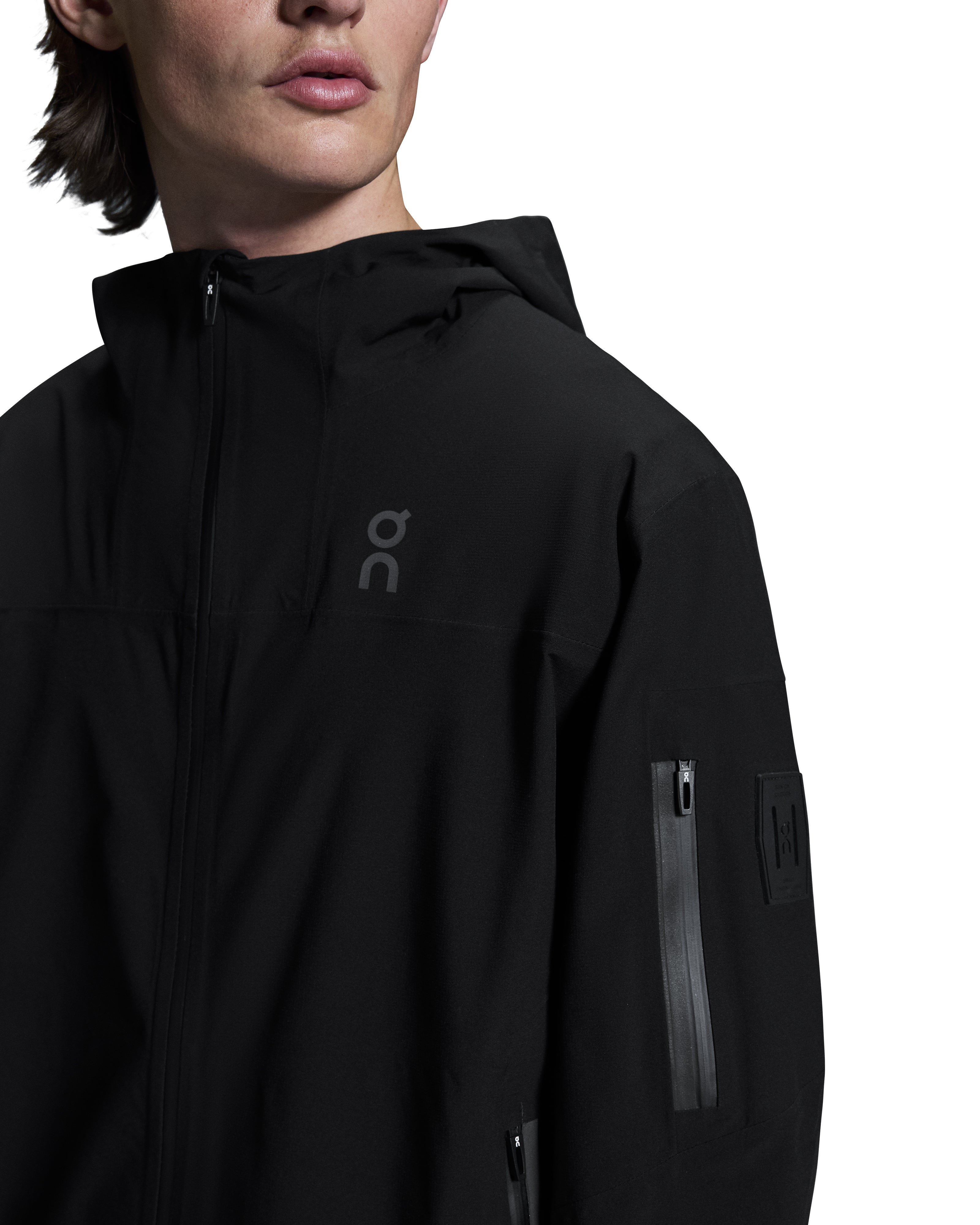 Men's On Running Black Trek Waterproof Jacket — view 4