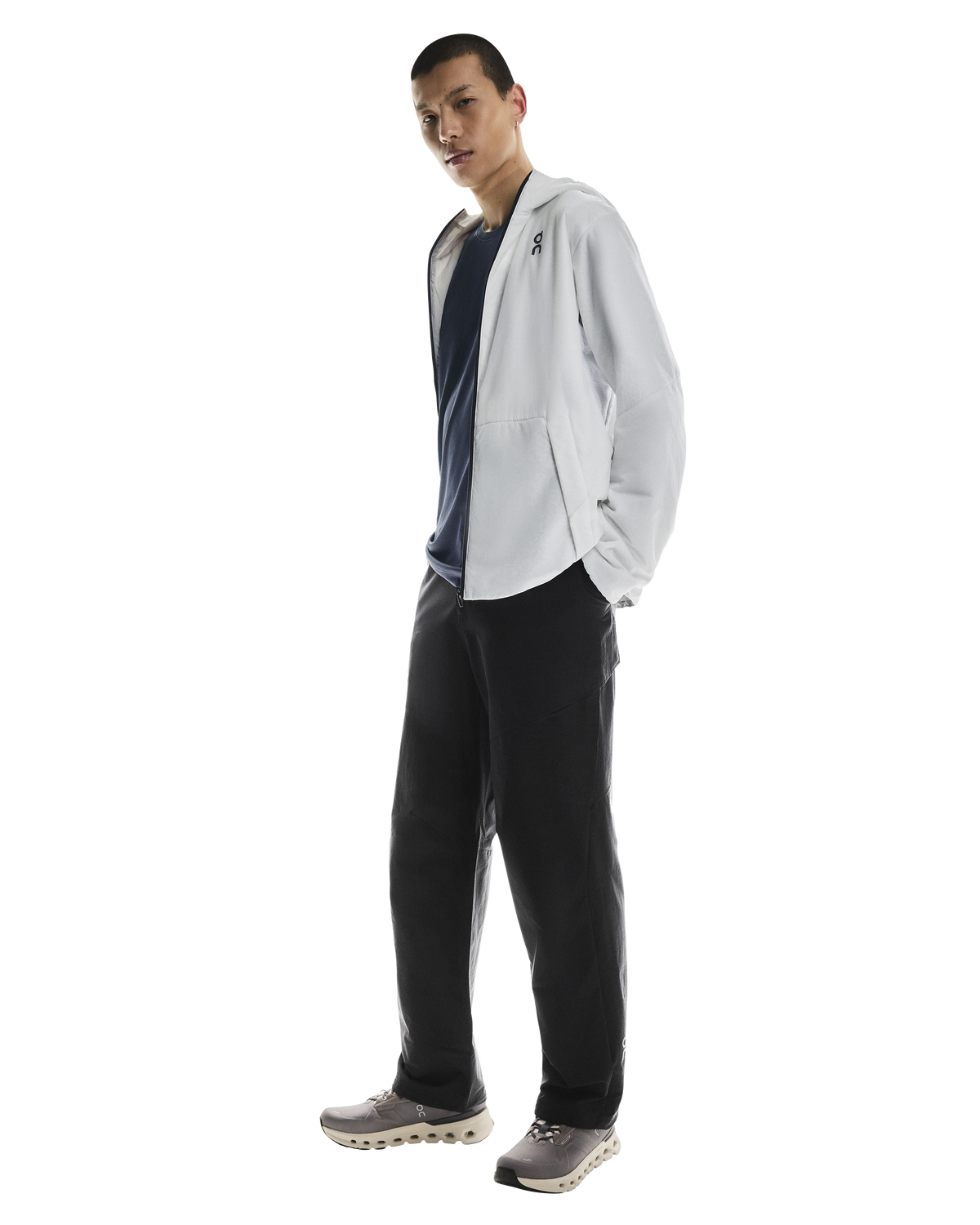 Men's On Running Black Water Resistant Trek Pants — view 2