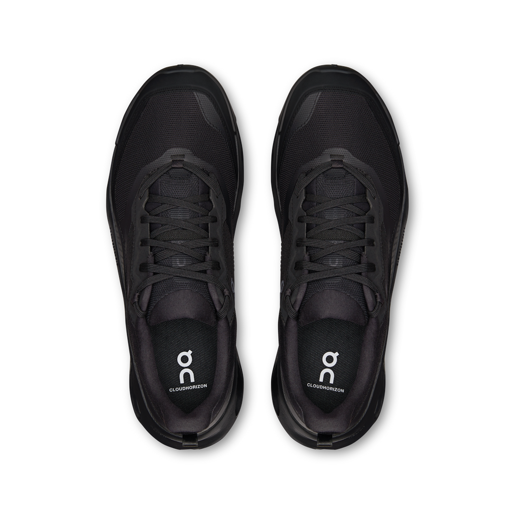 Men's On Running Cloudhorizon 2 Waterproof Black Black Trainers — view 5