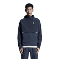 Men's On Running Midnight Core Jacket with chest reflective logo styled with on running midnight core pant