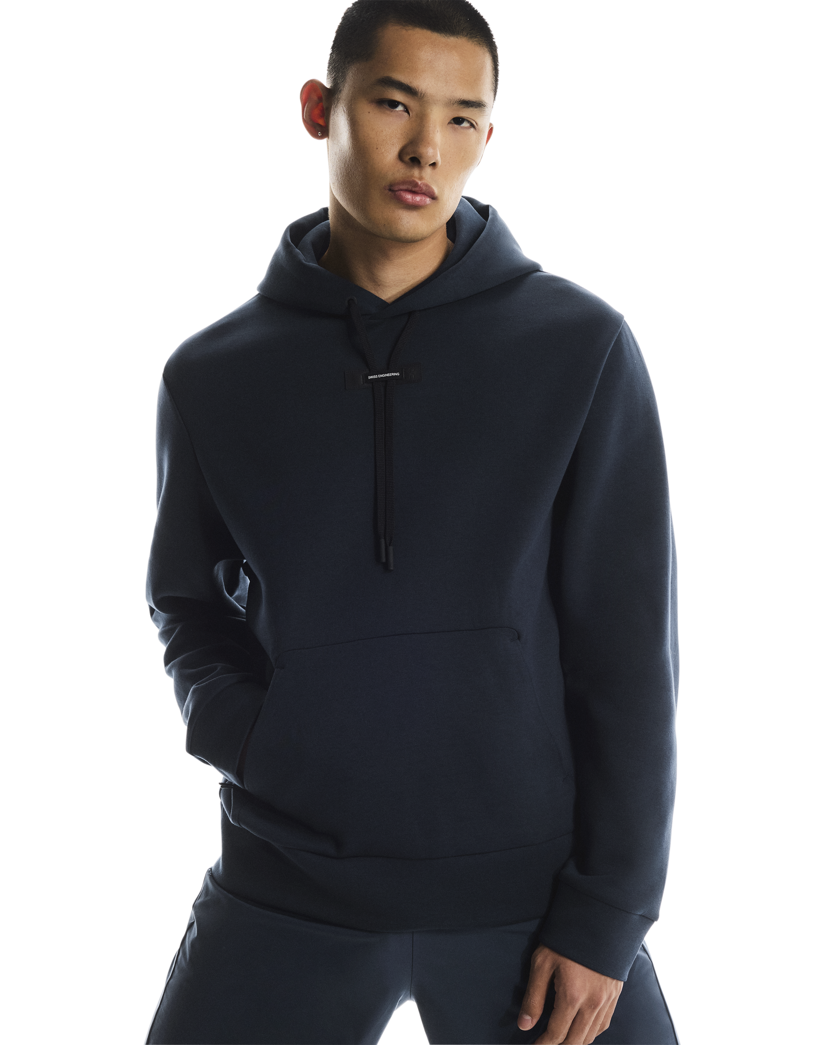 Men's On Running Navy Focus Tech Hoodie