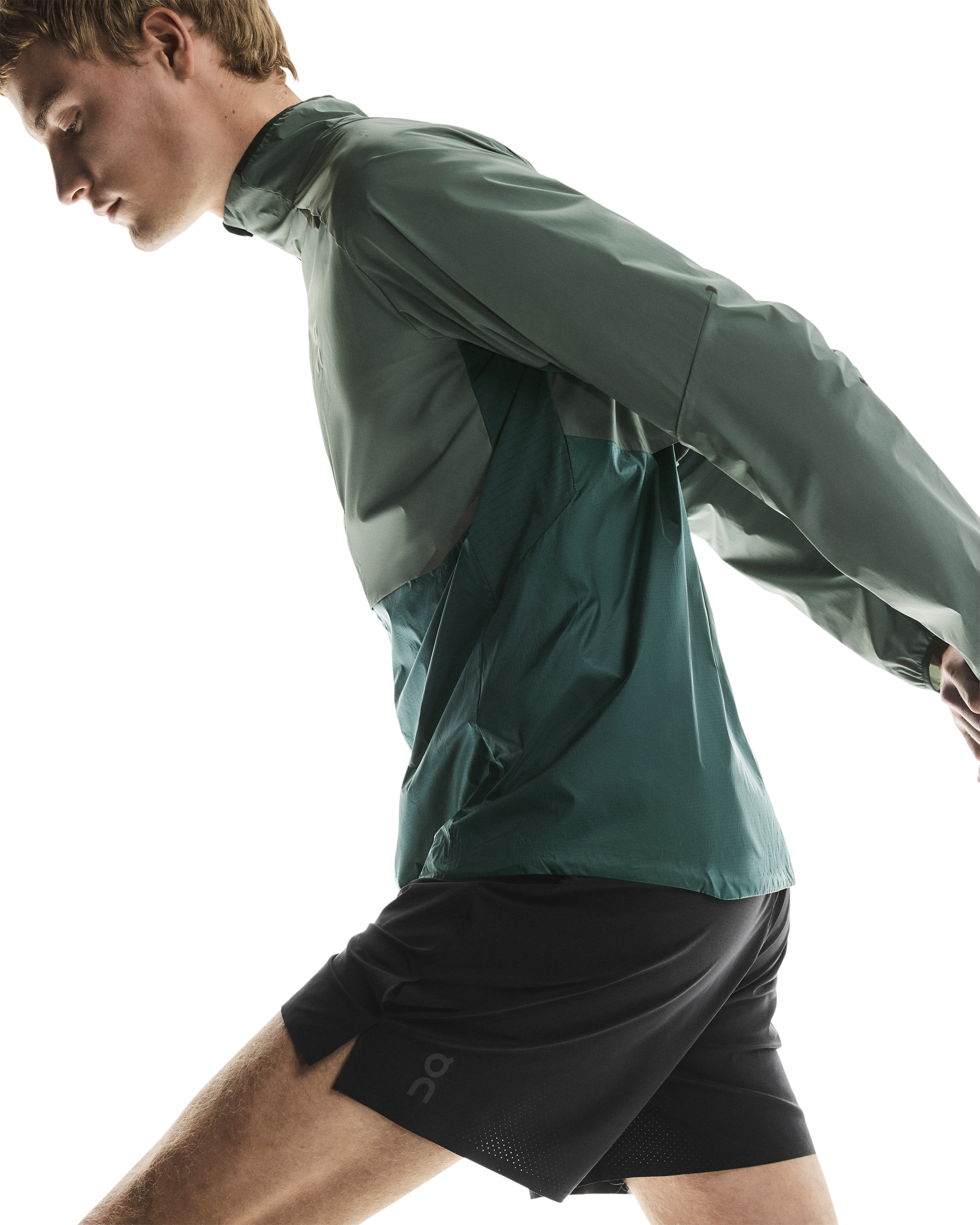 Men's On Running Spirulina Olive Weather Jacket — view 5