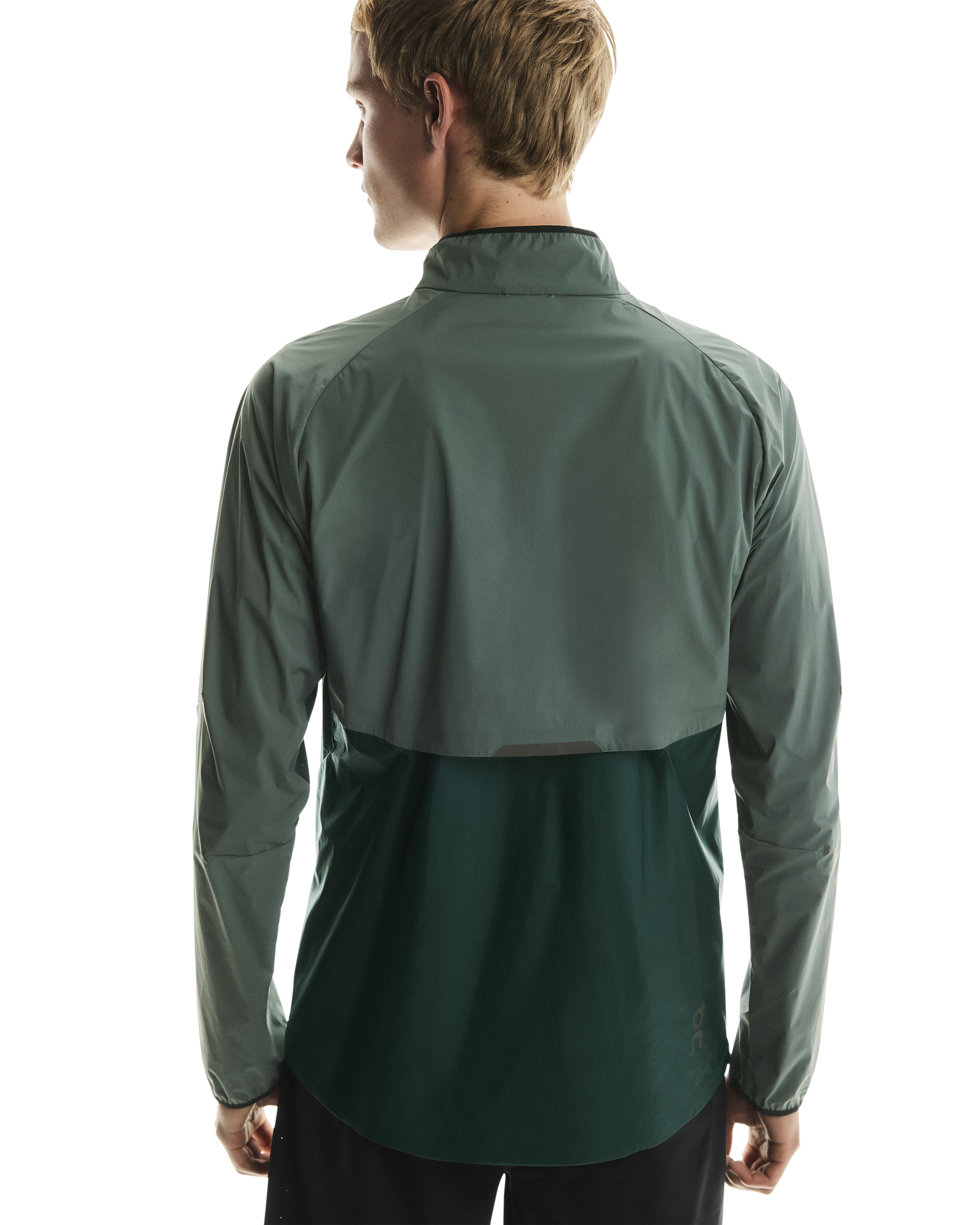 Men's On Running Spirulina Olive Weather Jacket — view 2