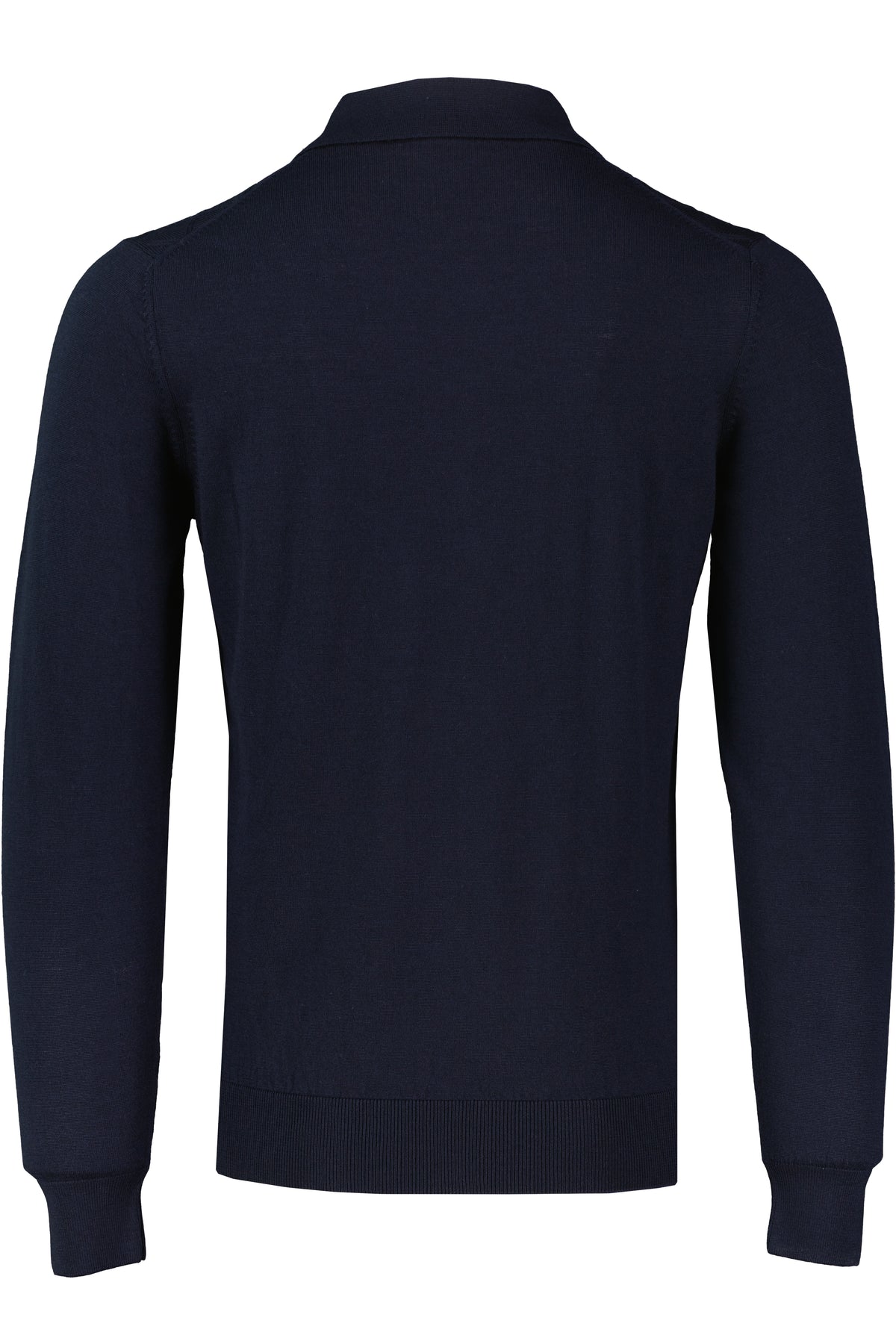 Men's Pal Zileri 3 Button Textured Knitted Polo Shirt Navy