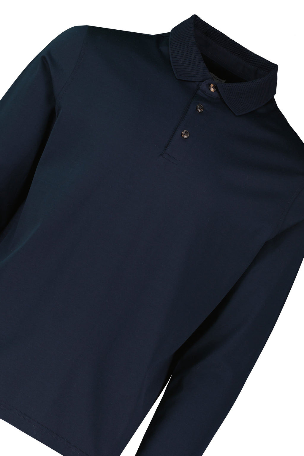 Men's Pal Zileri Long Sleeve Polo Mercerised Navy