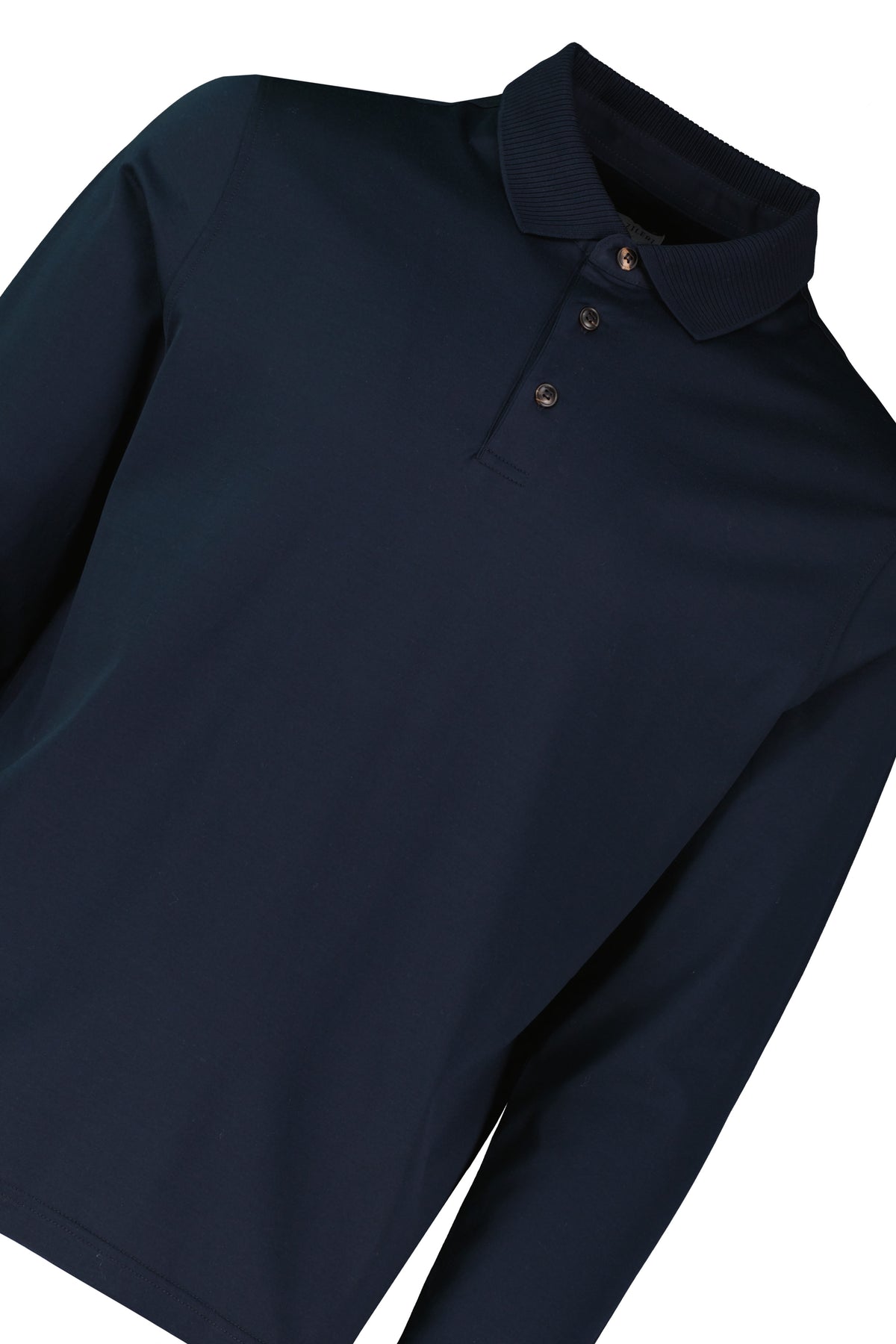 Men's Pal Zileri Long Sleeve Polo Mercerised Navy
