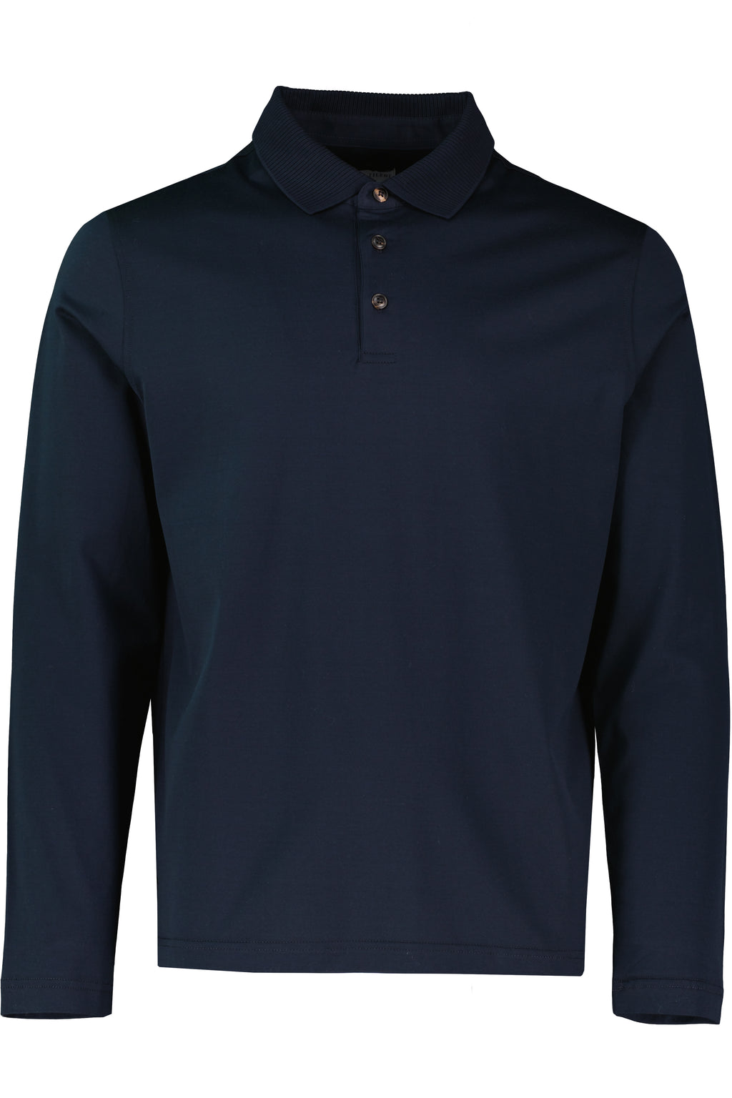 Men's Pal Zileri Long Sleeve Polo Mercerised Navy