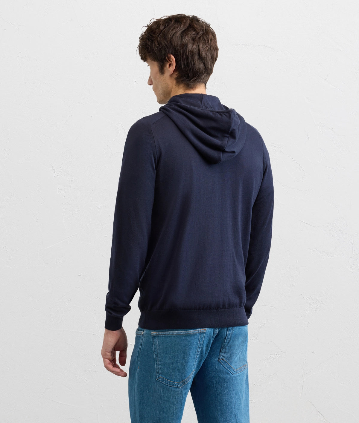 Men's Pal Zileri Navy Blue Knitted Zip Up Hoodie - image 6