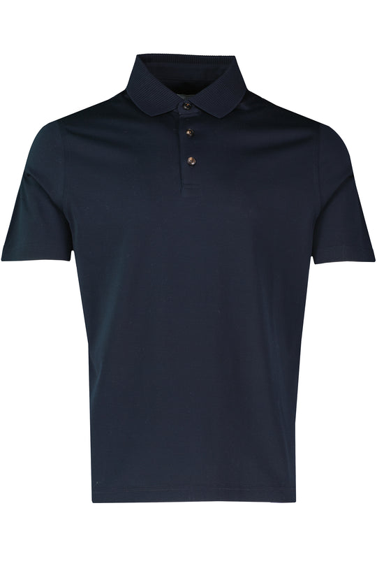 Men's Pal Zileri Navy Blue Mercerised Polo Shirt