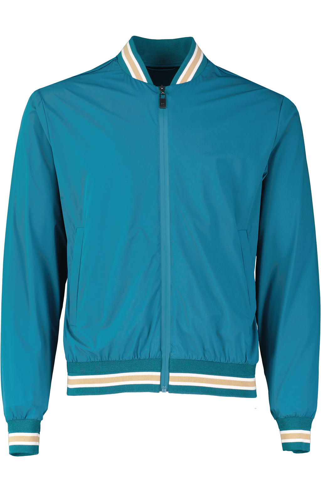Men's Pal Zileri Teal Blue Blouson Bomber Jacket
