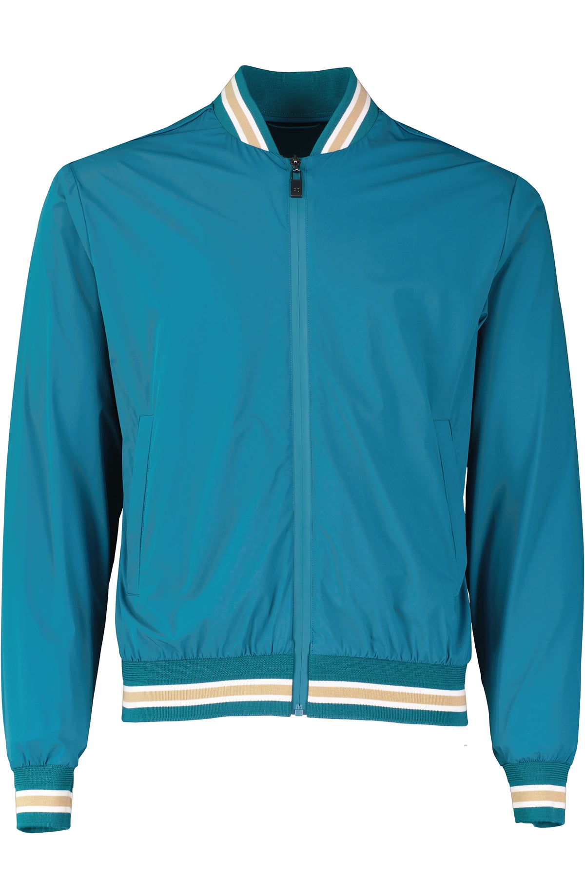 Men's Pal Zileri Teal Blue Blouson Bomber Jacket