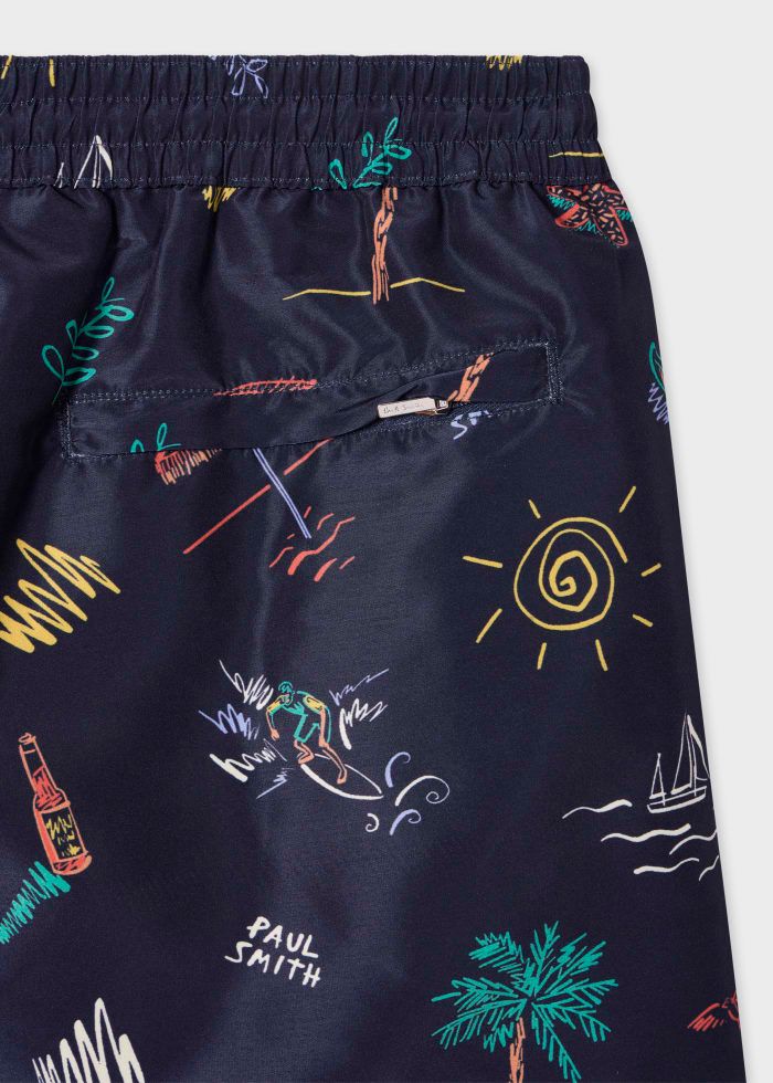 Men's Paul Smith Beach Print Swim Shorts — view 3