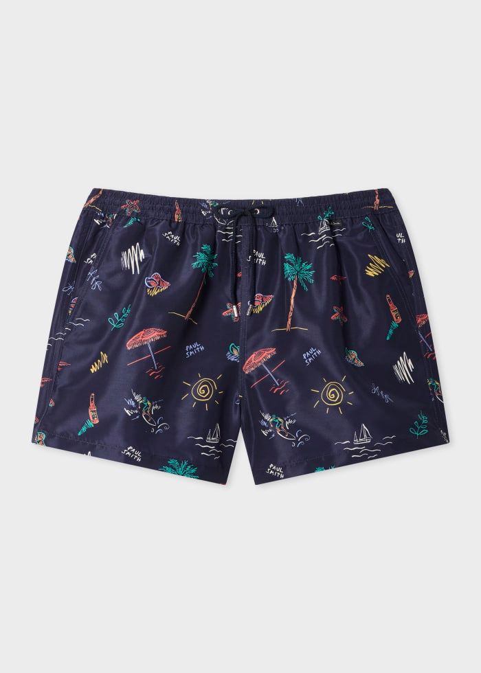 Men's Paul Smith Beach Print Swim Shorts — view 2