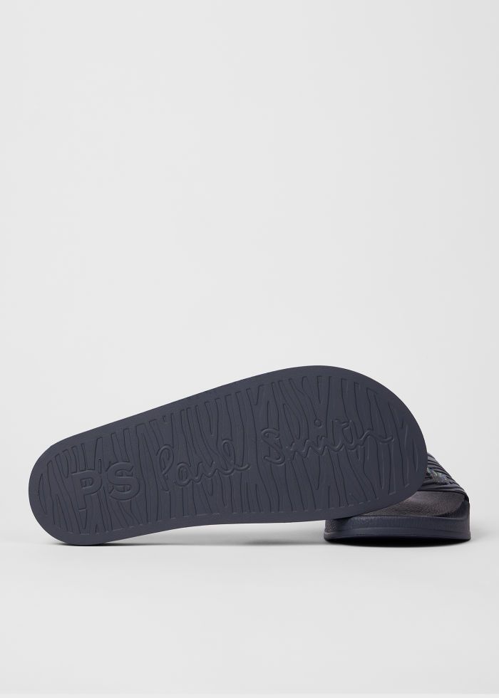 Men's Paul Smith Navy Zebra 'Zed' Slides — view 4