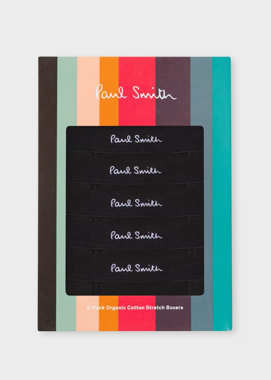Men's Paul Smith Black Plain Boxer Trunk 5 Pack - image 3