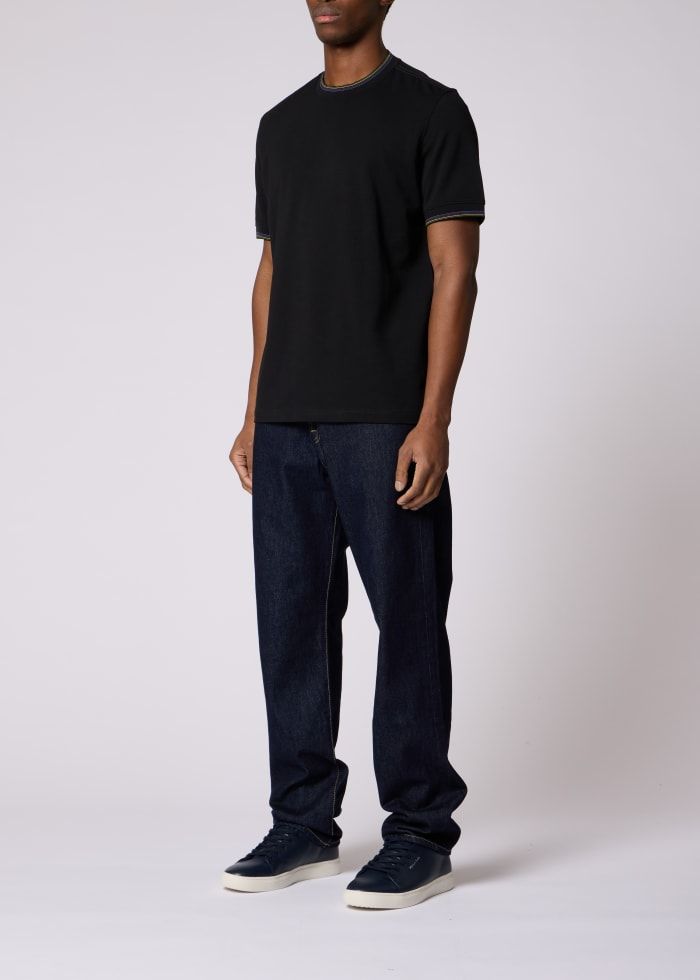 Men's Paul Smith Regular Fit Short Sleeve T-Shirt - Black — view 3