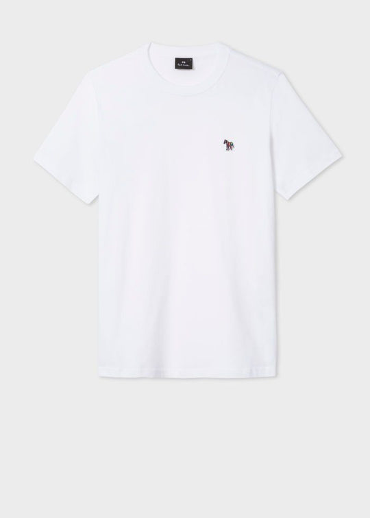 Men's Paul Smith White Regular Fit Zebra Logo T-Shirt