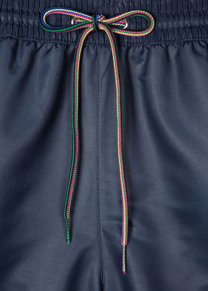 Men's Paul Smith  Navy Zebra Logo Recycled Swim Shorts — view 4