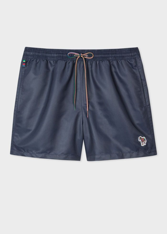 Men's Paul Smith  Navy Zebra Logo Recycled Swim Shorts