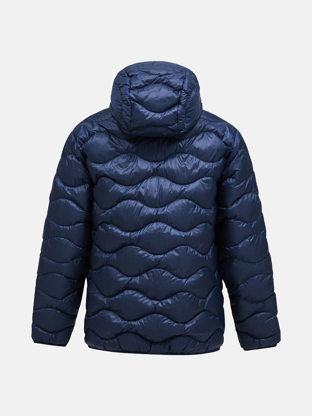 Men's Peak Performance Helium Down Hood Jacket in Blue Shadow — view 6