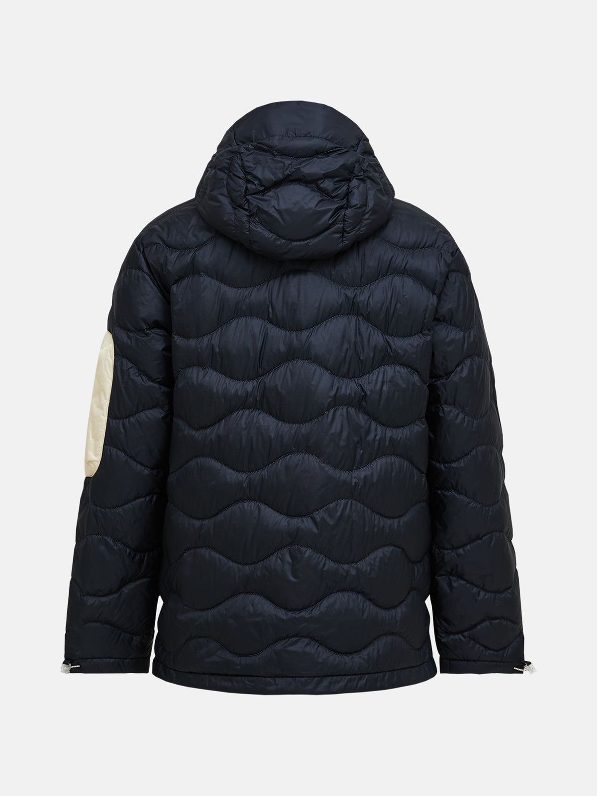 Men's Peak Performance Helium Utility Down Hood in Black/Sand Fog — view 4