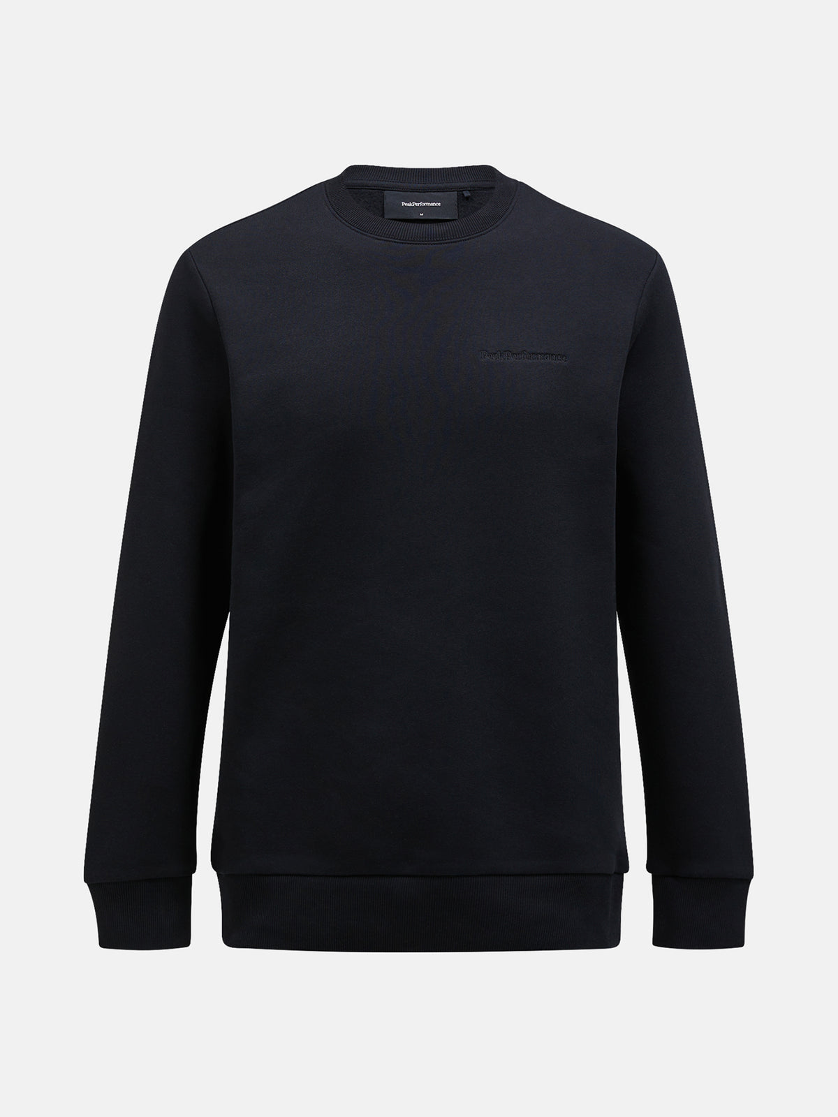 Men's Peak Performance Original Small Logo Crew in Black — view 2