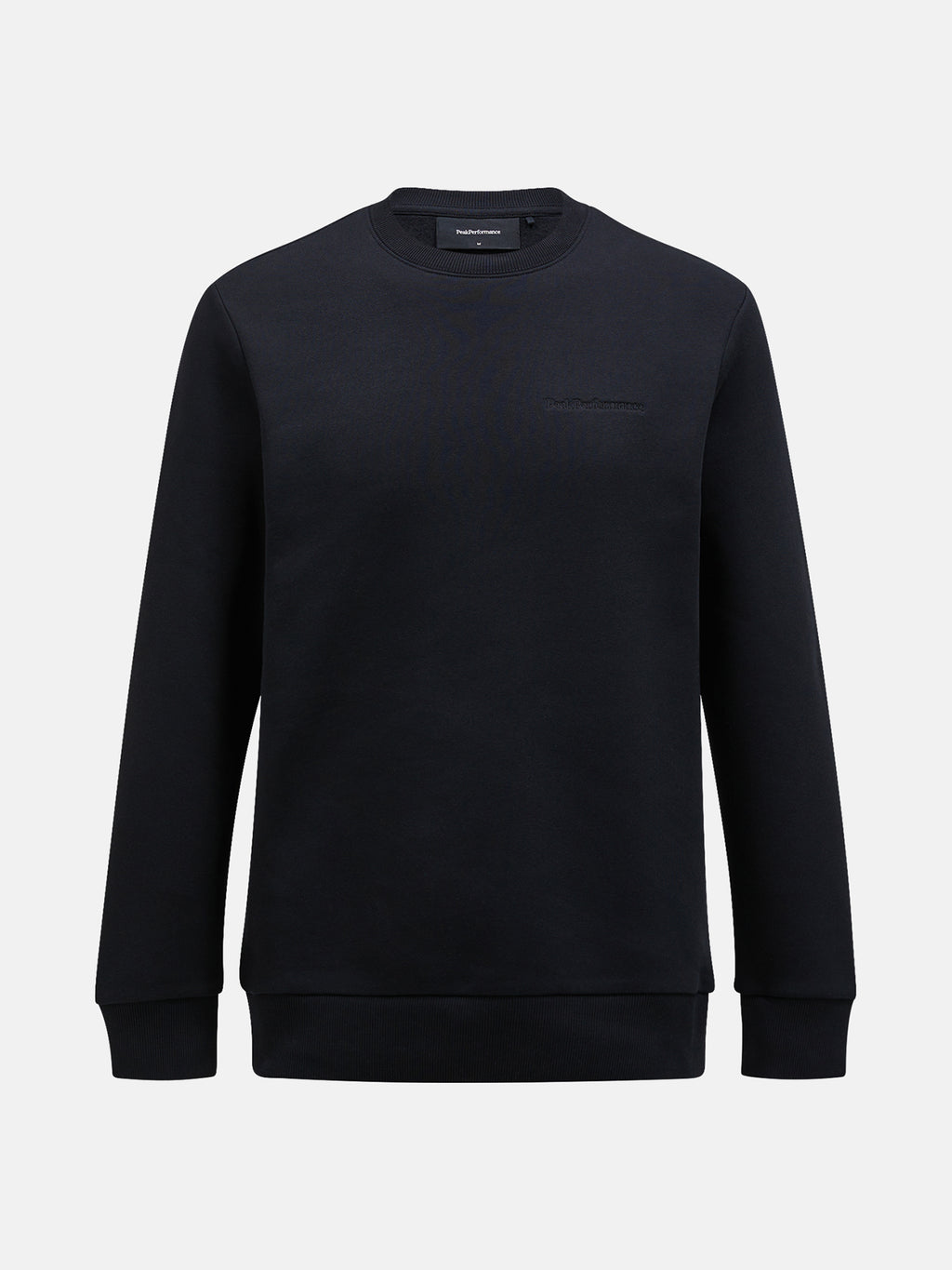 Men's Peak Performance Original Small Logo Crew in Black — view 7
